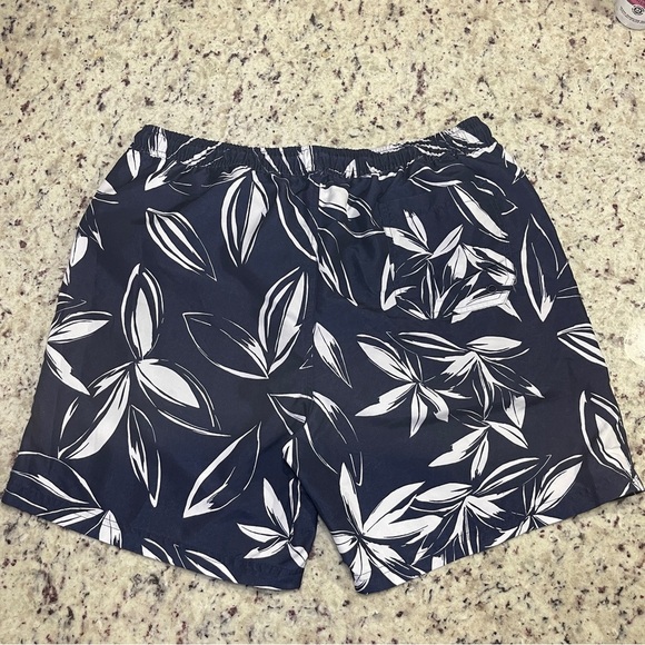 Michael Kors Navy Swim Trunks Size XL Retro Hawaii Tropical Beach Lined Men’s - Picture 4 of 4